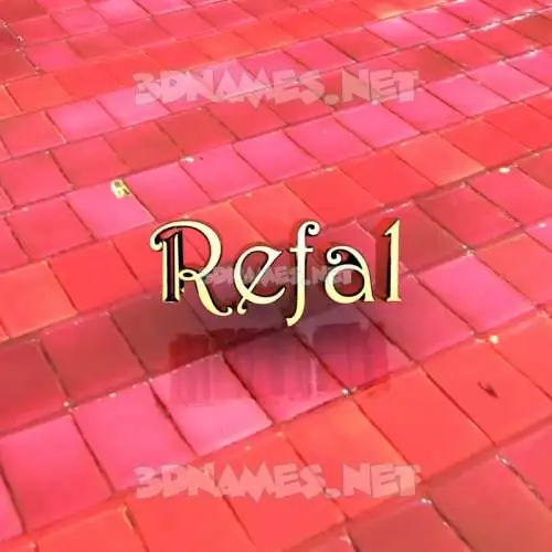 refal in Red Tiles style - 3D name wallpaper refal in Red Tiles style - 3D name wallpaper