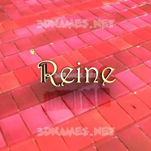 reine in Red Tiles style - 3D name wallpaper