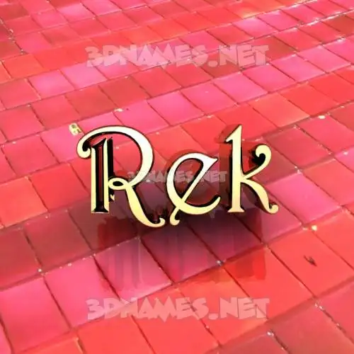 rek in Red Tiles style - 3D name wallpaper rek in Red Tiles style - 3D name wallpaper