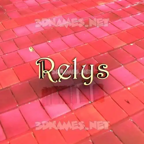 relys in Red Tiles style - 3D name wallpaper relys in Red Tiles style - 3D name wallpaper