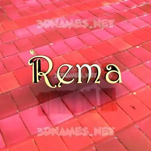 rema in Red Tiles style - 3D name wallpaper rema in Red Tiles style - 3D name wallpaper