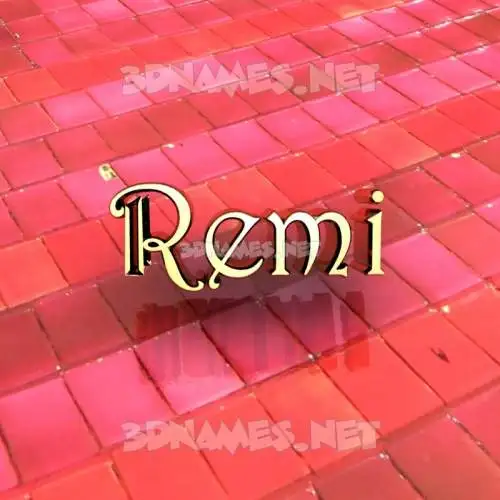 remi in Red Tiles style - 3D name wallpaper remi in Red Tiles style - 3D name wallpaper