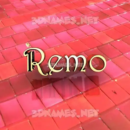remo in Red Tiles style - 3D name wallpaper remo in Red Tiles style - 3D name wallpaper