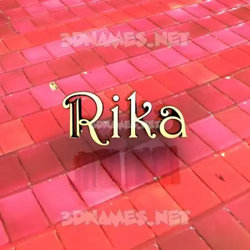 rika in Red Tiles style - 3D name wallpaper rika in Red Tiles style - 3D name wallpaper