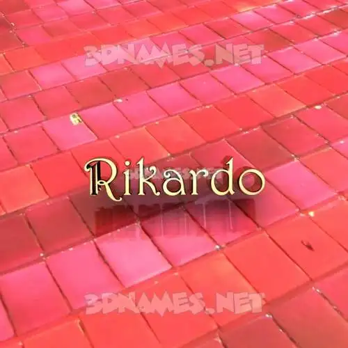 rikardo in Red Tiles style - 3D name wallpaper rikardo in Red Tiles style - 3D name wallpaper