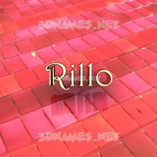 rillo in Red Tiles style - 3D name wallpaper rillo in Red Tiles style - 3D name wallpaper