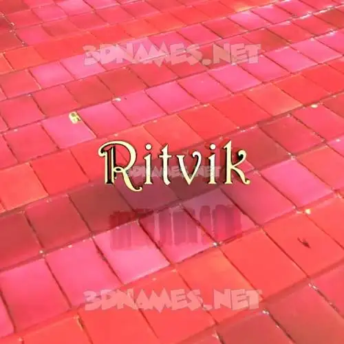 ritvik in Red Tiles style - 3D name wallpaper ritvik in Red Tiles style - 3D name wallpaper