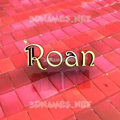 roan in Red Tiles style - 3D name wallpaper roan in Red Tiles style - 3D name wallpaper