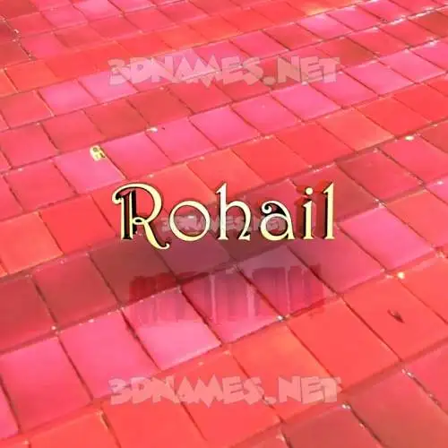 rohail in Red Tiles style - 3D name wallpaper rohail in Red Tiles style - 3D name wallpaper