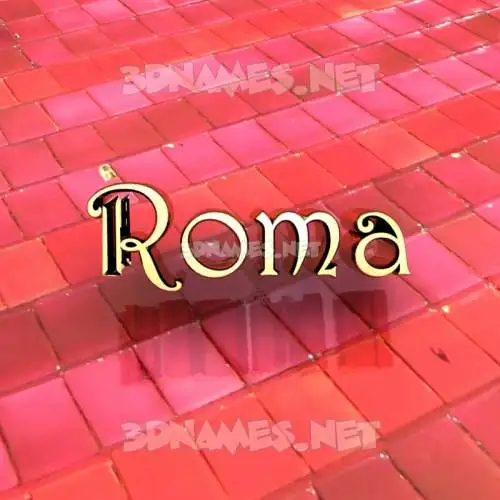 roma in Red Tiles style - 3D name wallpaper roma in Red Tiles style - 3D name wallpaper