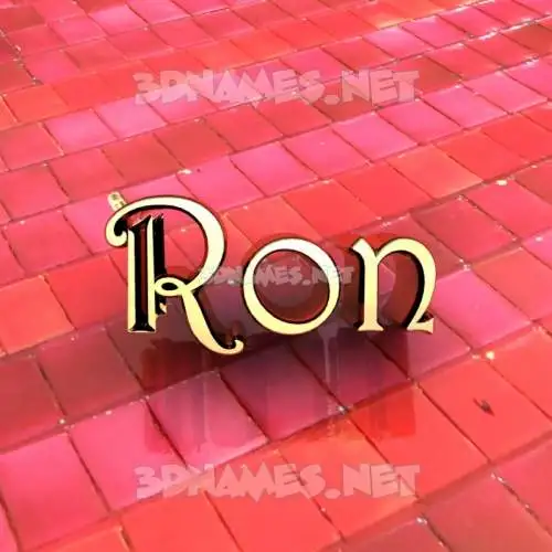 ron in Red Tiles style - 3D name wallpaper ron in Red Tiles style - 3D name wallpaper