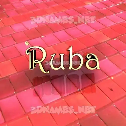 ruba in Red Tiles style - 3D name wallpaper ruba in Red Tiles style - 3D name wallpaper