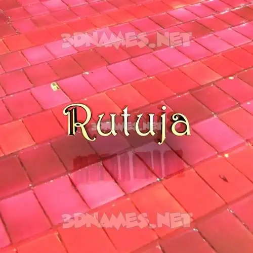 rutuja in Red Tiles style - 3D name wallpaper rutuja in Red Tiles style - 3D name wallpaper
