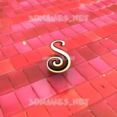 s in Red Tiles style - 3D name wallpaper s in Red Tiles style - 3D name wallpaper