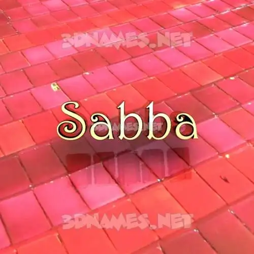 sabba in Red Tiles style - 3D name wallpaper sabba in Red Tiles style - 3D name wallpaper
