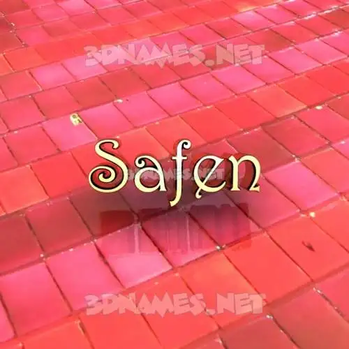 safen in Red Tiles style - 3D name wallpaper safen in Red Tiles style - 3D name wallpaper