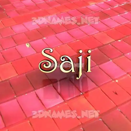saji in Red Tiles style - 3D name wallpaper saji in Red Tiles style - 3D name wallpaper