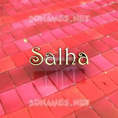 salha in Red Tiles style - 3D name wallpaper salha in Red Tiles style - 3D name wallpaper