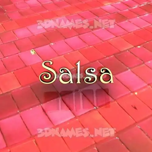 salsa in Red Tiles style - 3D name wallpaper