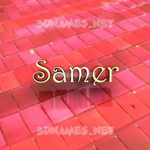 samer in Red Tiles style - 3D name wallpaper samer in Red Tiles style - 3D name wallpaper