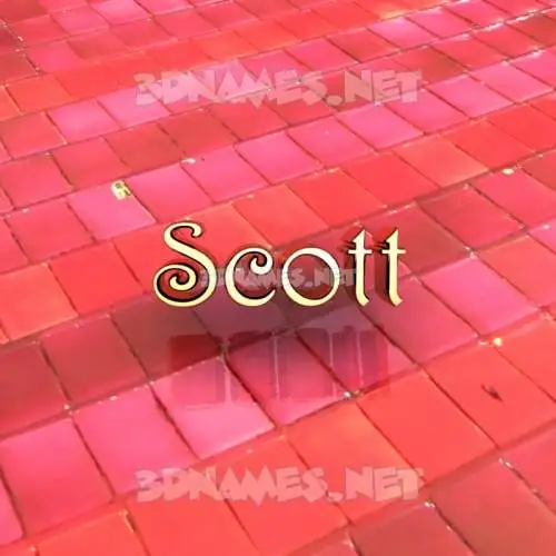 scott in Red Tiles style - 3D name wallpaper scott in Red Tiles style - 3D name wallpaper