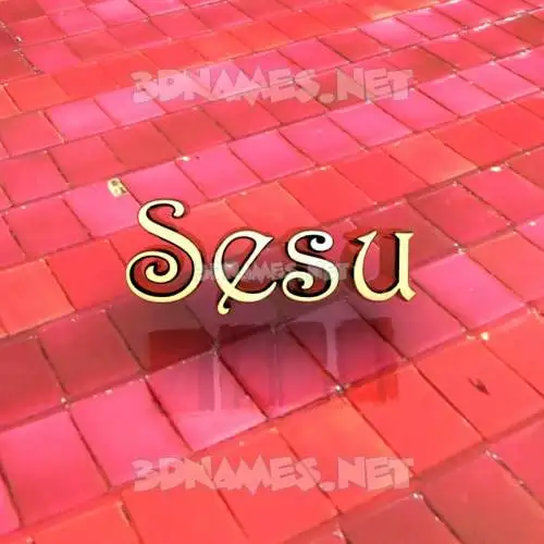 sesu in Red Tiles style - 3D name wallpaper sesu in Red Tiles style - 3D name wallpaper