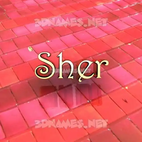 sher in Red Tiles style - 3D name wallpaper sher in Red Tiles style - 3D name wallpaper