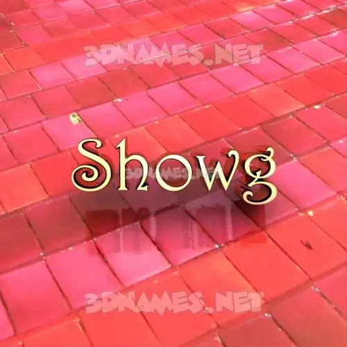 showg in Red Tiles style - 3D name wallpaper showg in Red Tiles style - 3D name wallpaper