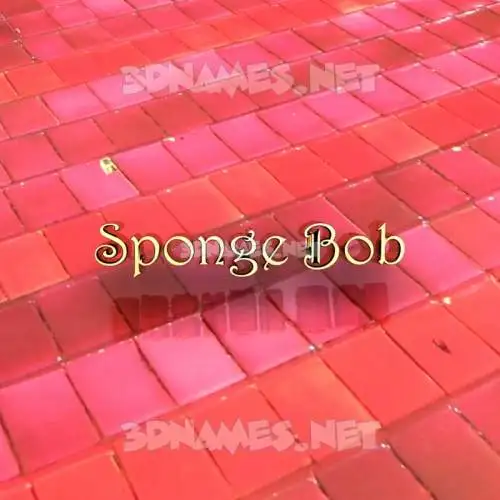 sponge bob in Red Tiles style - 3D name wallpaper sponge bob in Red Tiles style - 3D name wallpaper