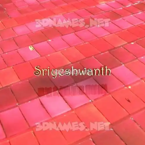 sriyeshwanth in Red Tiles style - 3D name wallpaper sriyeshwanth in Red Tiles style - 3D name wallpaper