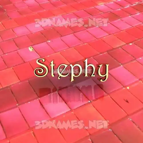 stephy in Red Tiles style - 3D name wallpaper