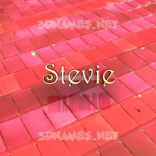 stevie in Red Tiles style - 3D name wallpaper