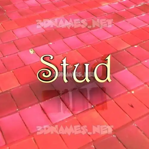 stud in Red Tiles style - 3D name wallpaper stud in Red Tiles style - 3D name wallpaper