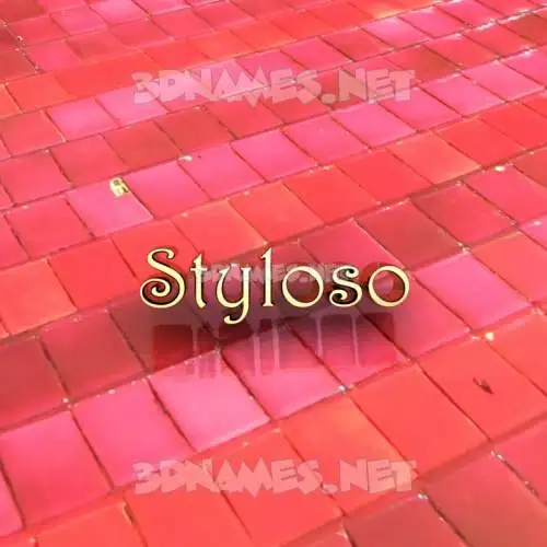 styloso in Red Tiles style - 3D name wallpaper styloso in Red Tiles style - 3D name wallpaper