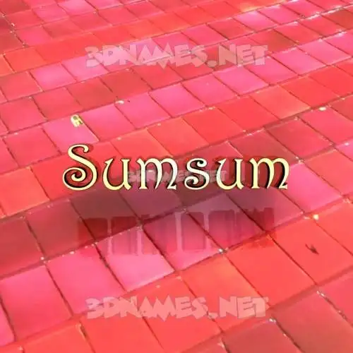 sumsum in Red Tiles style - 3D name wallpaper sumsum in Red Tiles style - 3D name wallpaper