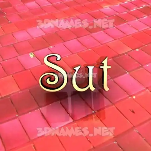 sut in Red Tiles style - 3D name wallpaper sut in Red Tiles style - 3D name wallpaper