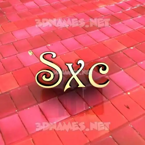 sxc in Red Tiles style - 3D name wallpaper sxc in Red Tiles style - 3D name wallpaper