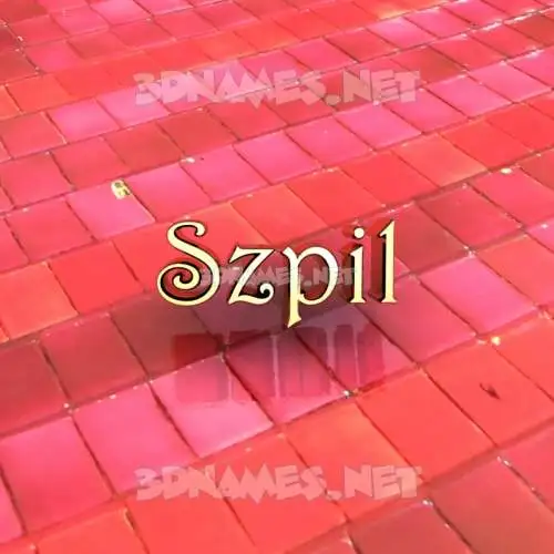 szpil in Red Tiles style - 3D name wallpaper szpil in Red Tiles style - 3D name wallpaper
