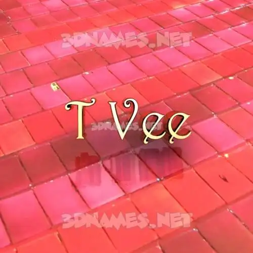 t vee in Red Tiles style - 3D name wallpaper t vee in Red Tiles style - 3D name wallpaper