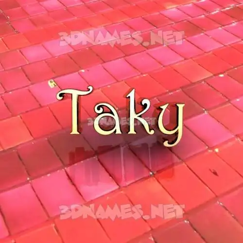 taky in Red Tiles style - 3D name wallpaper taky in Red Tiles style - 3D name wallpaper