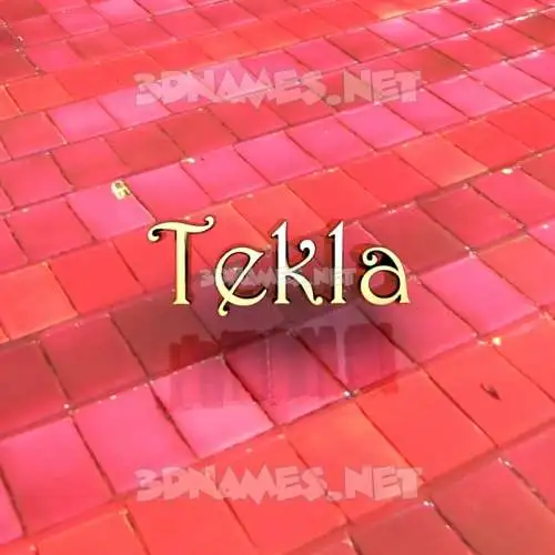 tekla in Red Tiles style - 3D name wallpaper