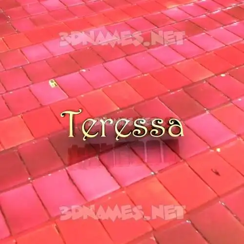 teressa in Red Tiles style - 3D name wallpaper teressa in Red Tiles style - 3D name wallpaper