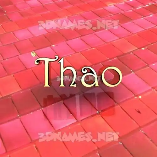 thao in Red Tiles style - 3D name wallpaper thao in Red Tiles style - 3D name wallpaper