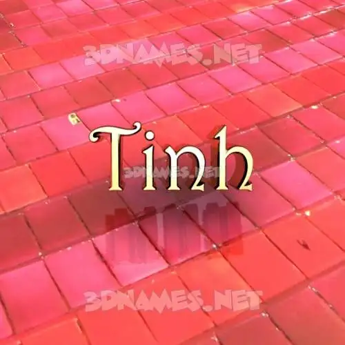 tinh in Red Tiles style - 3D name wallpaper