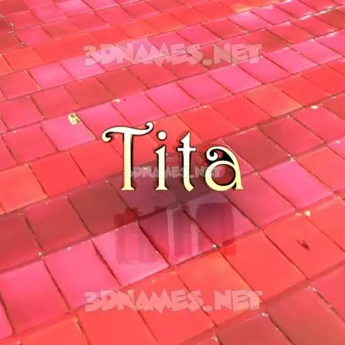 tita in Red Tiles style - 3D name wallpaper