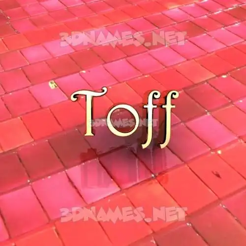 toff in Red Tiles style - 3D name wallpaper toff in Red Tiles style - 3D name wallpaper