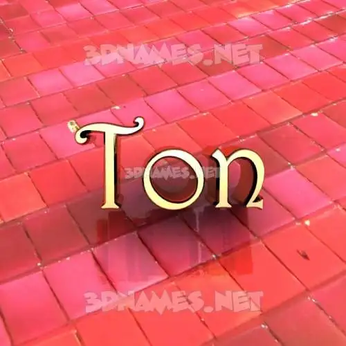 ton in Red Tiles style - 3D name wallpaper ton in Red Tiles style - 3D name wallpaper