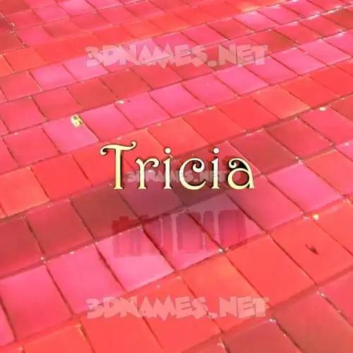 tricia in Red Tiles style - 3D name wallpaper tricia in Red Tiles style - 3D name wallpaper