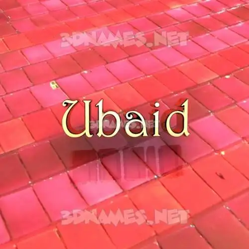 ubaid in Red Tiles style - 3D name wallpaper ubaid in Red Tiles style - 3D name wallpaper