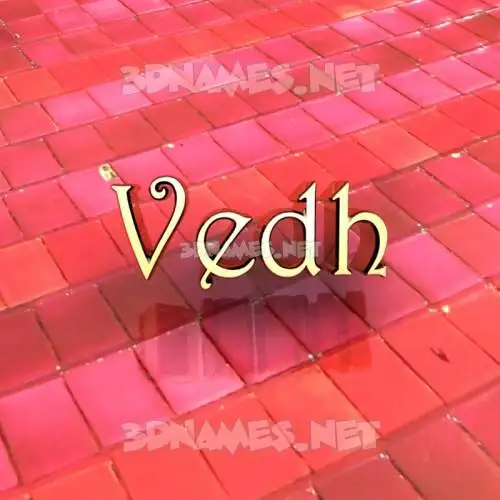 vedh in Red Tiles style - 3D name wallpaper vedh in Red Tiles style - 3D name wallpaper